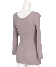 AMPHI あったかインナー 薄手 リブ素材 ９分袖 長袖 UWF360 アンフィ／ワコール