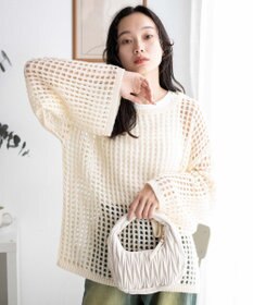 WEGO ビッグメッシュニットプルオーバー