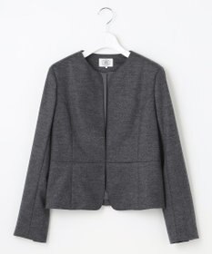 J.PRESS LADIES アクアレジェンドウールジャージー ノーカラー ジャケット