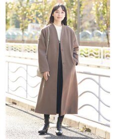 earth music&ecology Ｖネックノーカラーコート