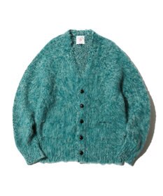 J.PRESS MEN 【J.PRESS ORIGINALS】SHETLAND WOOL SHAGGY MOULINET COLOR SADLE CARDIGAN / JAPAN MADE