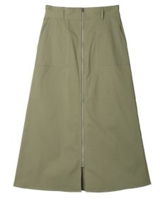 Green Parks フロントＺＩＰセミフレアスカート