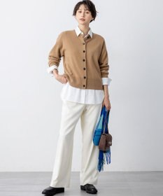 23区 L 【見上愛さん着用/STORY掲載】ピュアカシミヤ クルーネック カーディガン