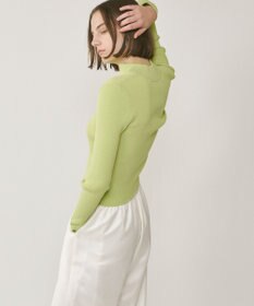 GRACE CONTINENTAL リブニットzipトップ