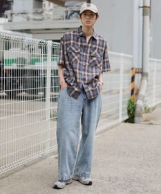 WEGO タックワイドストレートデニム