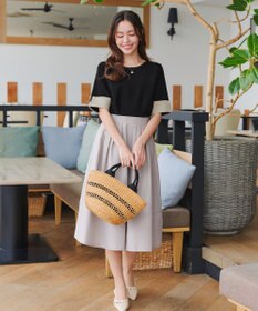 Tiaclasse L 【洗える】配色カフスニットトップス