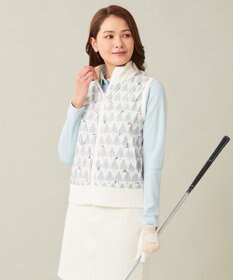 23区GOLF 【WOMEN】ストレッチモール リバーシブル ベスト 1着で2着分のお得感 温度調節に◎