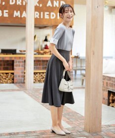 Tiaclasse L 【洗える】配色カフスニットトップス