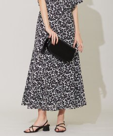 ICB 【洗える】シルエットフラワープリント マーメイドスカート