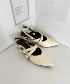 WEGO ダブルベルトポインテッドシューズ