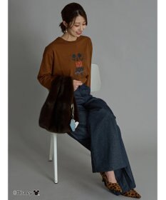 Te chichi 【Disney】ミッキー/配色ロゴロンT