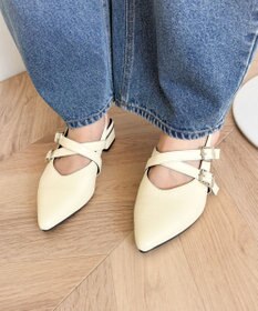WEGO ダブルベルトポインテッドシューズ