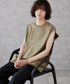 WEGO 【5色3サイズ展開/ユニセックス着用ITEM/洗える/綿100%】スリーブレスコットンT