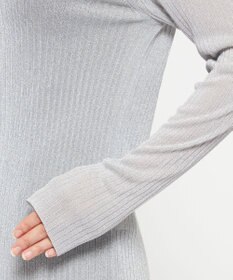 uncrave 【手洗い可】ラメ シアー ハイネック ニット（uncrave STANDARD）