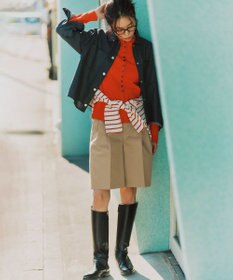 UNFILO ドライタッチリブ カーディガン