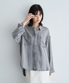 YECCA VECCA 【販売なし】バイオ加工ウ゛ィンテージデニムシャツ