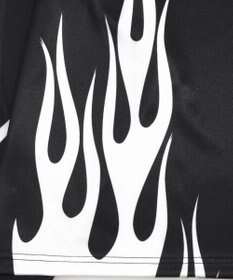 WEGO 【ユニセックス着用ITEM】ファイヤーパターンゲームロゴT（長袖）