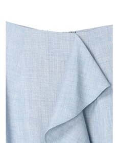 earth music&ecology アシメペプラムフレアバックレースミディ丈スカート