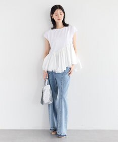 YECCA VECCA 綿麻バギーデニムパンツ