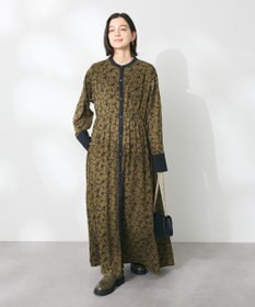 CRAFT STANDARD BOUTIQUE 総柄バイカラーワンピース