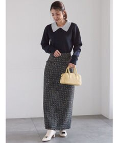 Te chichi ラメフェザーデコラカラーニット