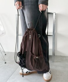 WEGO 【ユニセックス着用ITEM】センターzipナップサック