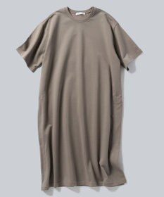 WHITE MAILS HIGH GAUGE URAKE HAIF SLEEVE SIDE SLIT ロングワンピース