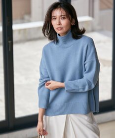 23区 L 【好評につき新色追加/CLASSY.1月号掲載】ウールカシミヤブレンド スタンドネック ニット