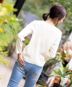 Tiaclasse L 【洗える】大人上品なスカラップレースコンビニット