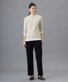 J.PRESS LADIES S 【洗える】裏起毛ストレッチ デニム パンツ