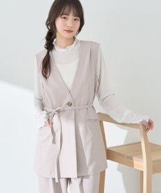 earth music&ecology ショルダータックジレ