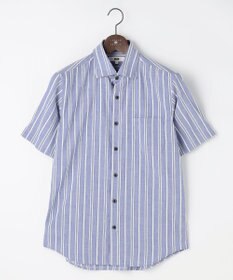 JOSEPH ABBOUD 【キングサイズ・清涼・リネンブレンド】コットンリネン ボイルコード　半袖 シャツ
