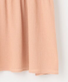 自由区 【洗える】リネンサッカーコンビペプラム カットソー