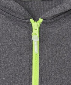 PW CIRCULUS 【MEN】【洗える/吸汗速乾/ストレッチ】ダンボール ロゴ ジップアップ パーカー