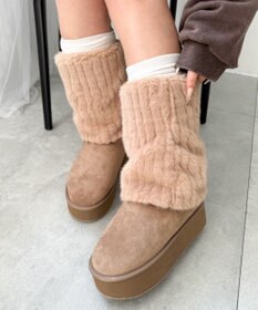 WEGO 【暖かい】2wayムートンタッチブーツ