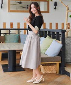 Tiaclasse L 【洗える】配色カフスニットトップス