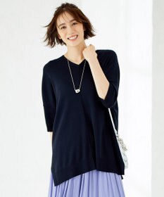 自由区 【新型登場！/WEB限定カラー有】ハイツイストコットンアセテート ニット5分袖
