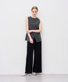 uncrave シアーベロアリブ ギャザーパンツ