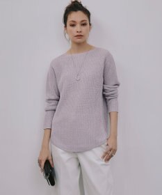 ICB 【WEB限定カラーあり・洗える】ペーパーブレンドシャインニット プルオーバー