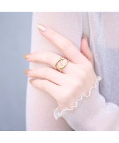 blancotokyo 【金属アレルギー対応/サイズフリー】ニュアンスクロスリング NIEBLA