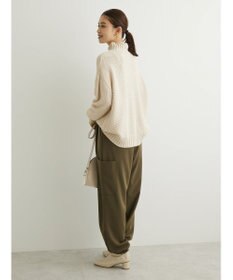 Green Parks 袖ラインカノコ編みニットプルオーバー