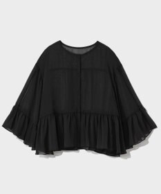 GRACE CONTINENTAL シフォンフリルポンチョ