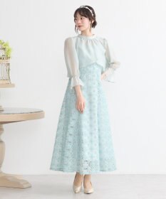 earth music&ecology SET2点シアーブラウス＋3Dレースワンピース