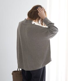 YECCA VECCA 裾ラメMIXラウンドヘムニット