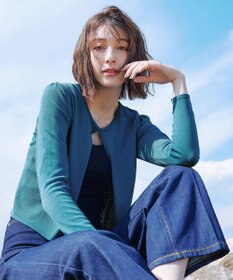 Tiaclasse 【洗える】長袖サマーニットカーディガン