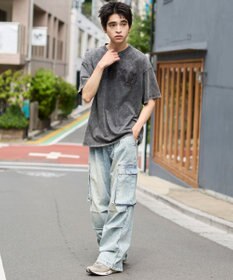 WEGO 【ユニセックス着用ITEM】デニムイージーカーゴパンツ