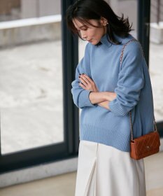 23区 S 【好評につき新色追加/CLASSY.1月号掲載】ウールカシミヤブレンド スタンドネック ニット