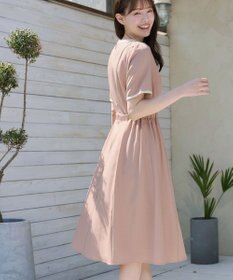 Tiaclasse L 配色フレアワンピース