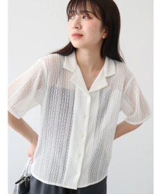 Green Parks レース開襟ブラウス