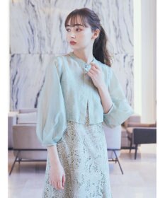 earth music&ecology ＳＥＴ２点　シアーブラウス＋レースキャミワンピース